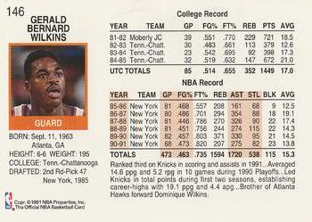 1991-92 Hoops #146 Gerald Wilkins Back