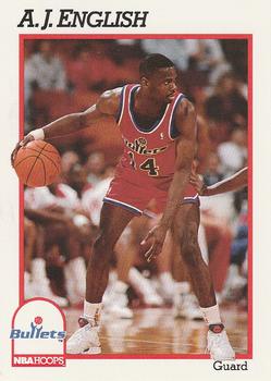 1991-92 Hoops #215 A.J. English Front