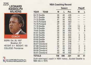 1991-92 Hoops #225 Lenny Wilkens Back