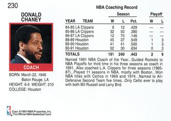 1991-92 Hoops #230 Don Chaney Back