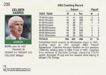 1991-92 Hoops #235 Del Harris Back