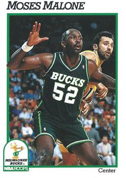 1991-92 Hoops #394 Moses Malone Front
