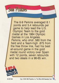 1991-92 Hoops #561 Sam Perkins Back