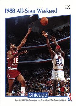 1991-92 Hoops - MVP All-Stars #IX Michael Jordan Back