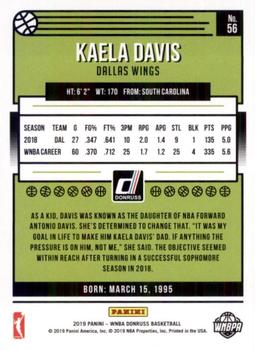 2019 Donruss WNBA - Silver Press Proof #56 Kaela Davis Back