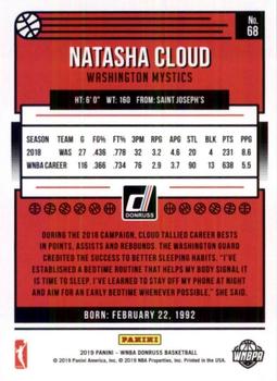 2019 Donruss WNBA - Silver Press Proof #68 Natasha Cloud Back