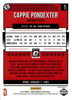 2019 Donruss WNBA - Silver Press Proof #71 Cappie Pondexter Back