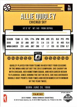 2019 Donruss WNBA - Silver Press Proof #88 Allie Quigley Back