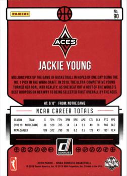 2019 Donruss WNBA - Silver Press Proof #90 Jackie Young Back