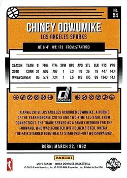2019 Donruss WNBA - Purple Press Proof #54 Chiney Ogwumike Back