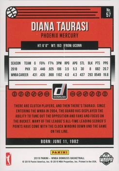 2019 Donruss WNBA - Purple Press Proof #57 Diana Taurasi Back