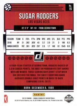 2019 Donruss WNBA - Gold Laser Press Proof #15 Sugar Rodgers Back