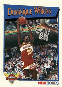 1991-92 Hoops - Slam Dunk #II Dominique Wilkins Front