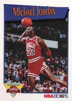 1991-92 Hoops - Slam Dunk #IV Michael Jordan Front