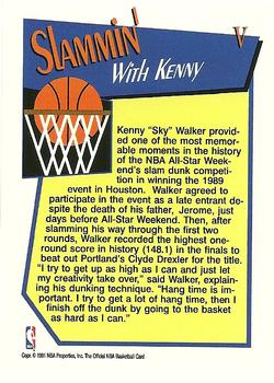 1991-92 Hoops - Slam Dunk #V Kenny Walker Back
