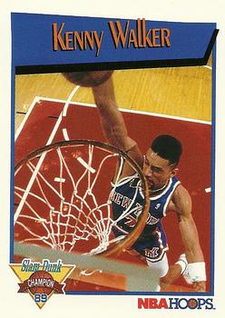 1991-92 Hoops - Slam Dunk #V Kenny Walker Front