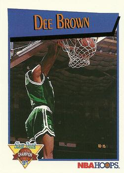1991-92 Hoops - Slam Dunk #VI Dee Brown Front