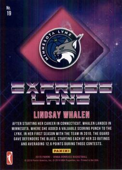 2019 Donruss WNBA - Express Lane #19 Lindsay Whalen Back