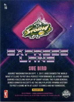 2019 Donruss WNBA - Express Lane Silver Press Proof #16 Sue Bird Back