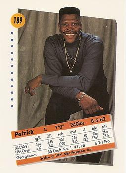1991-92 SkyBox #189 Patrick Ewing Back