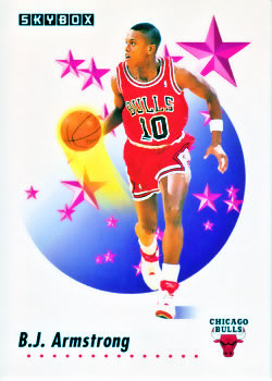 1991-92 SkyBox #489 B.J. Armstrong Front