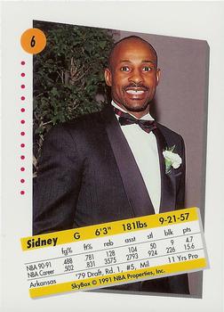 1991-92 SkyBox #6 Sidney Moncrief Back