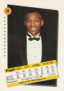 1991-92 SkyBox #16 Reggie Lewis Back
