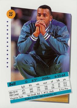 1991-92 SkyBox #25 Dell Curry Back