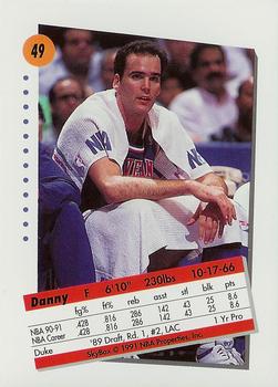 1991-92 SkyBox #49 Danny Ferry Back