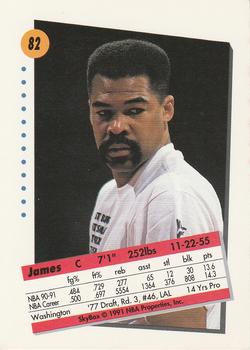 1991-92 SkyBox #82 James Edwards Back