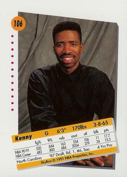1991-92 SkyBox #106 Kenny Smith Back