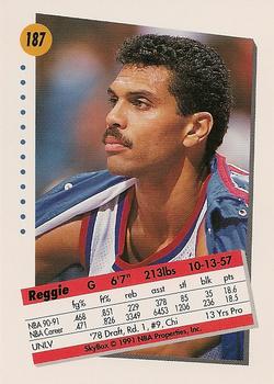 1991-92 SkyBox #187 Reggie Theus Back