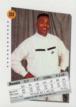 1991-92 SkyBox #205 Dennis Scott Back
