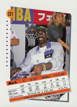 1991-92 SkyBox #231 Mark West Back