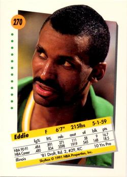 1991-92 SkyBox #270 Eddie Johnson Back