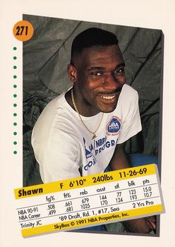 1991-92 SkyBox #271 Shawn Kemp Back