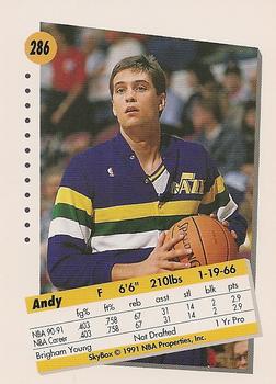 1991-92 SkyBox #286 Andy Toolson Back