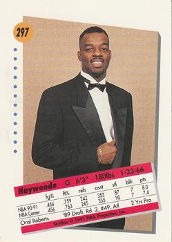 1991-92 SkyBox #297 Haywoode Workman Back