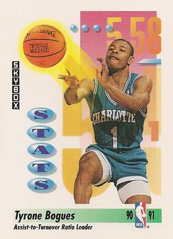 1991-92 SkyBox #298 Tyrone Bogues Front