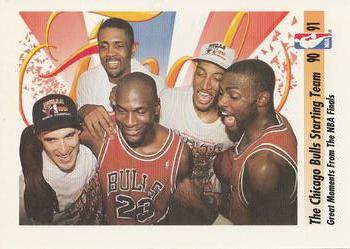 1991-92 SkyBox #337 The Chicago Bulls Starting Team Front