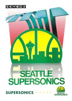 1991-92 SkyBox #375 Seattle SuperSonics Front