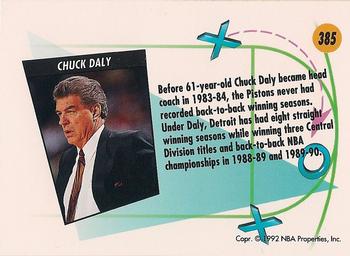 1991-92 SkyBox #385 Chuck Daly Back
