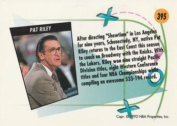 1991-92 SkyBox #395 Pat Riley Back