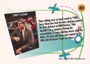 1991-92 SkyBox #403 Jerry Sloan Back