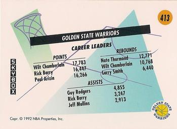 1991-92 SkyBox #413 Golden State Warriors Back