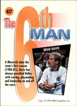 1991-92 SkyBox #437 Brad Davis Back