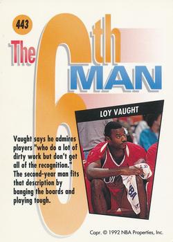 1991-92 SkyBox #443 Loy Vaught Back