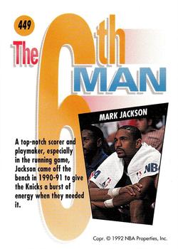 1991-92 SkyBox #449 Mark Jackson Back