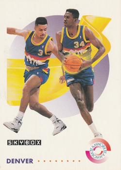 1991-92 SkyBox #465 Chris Jackson / Reggie Williams Front