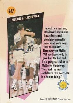 1991-92 SkyBox #467 Tim Hardaway / Chris Mullin Back